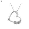 Personalized Necklace with Engraved Beads DIY Families Names Inscribed Heart Pendant Adjustable Length Meaningful Christmas Gift Handcrafted Jewelry