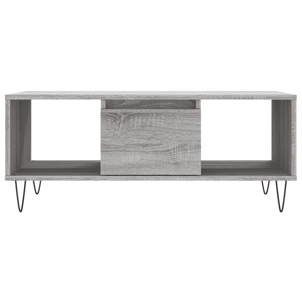  Coffee Table, Grey Sonoma Oak 90x50x36.5 Cm, Wood-based
