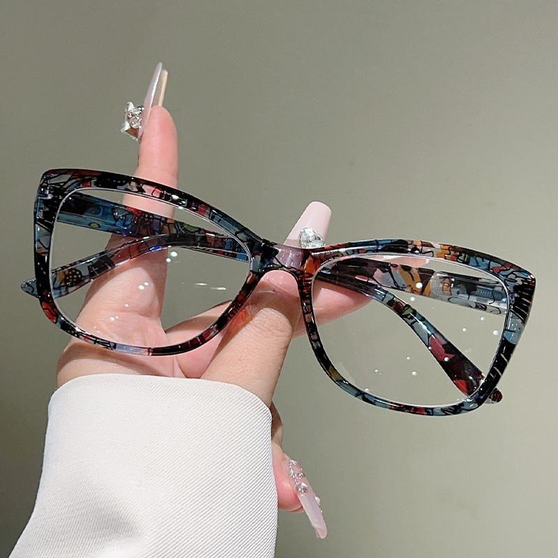 Vintage Square Reading Glasses Women New Fashion Full Rim Blue Light Blocking Eyewear Trendy Presbyopia Optical Frames