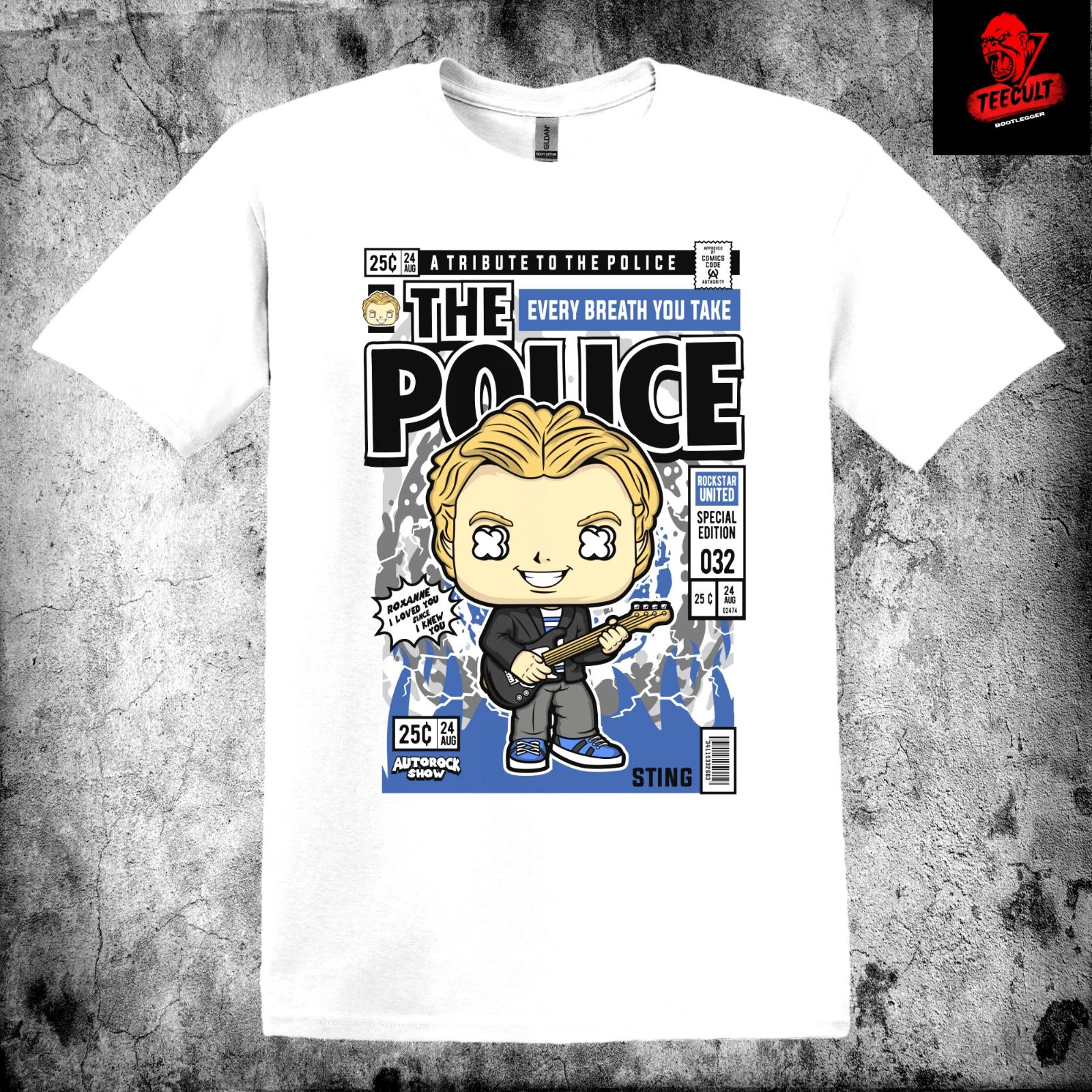 Мужские и женские футболки The Police Классическая рок-группа Funko Pop Унисекс Хлопок XL