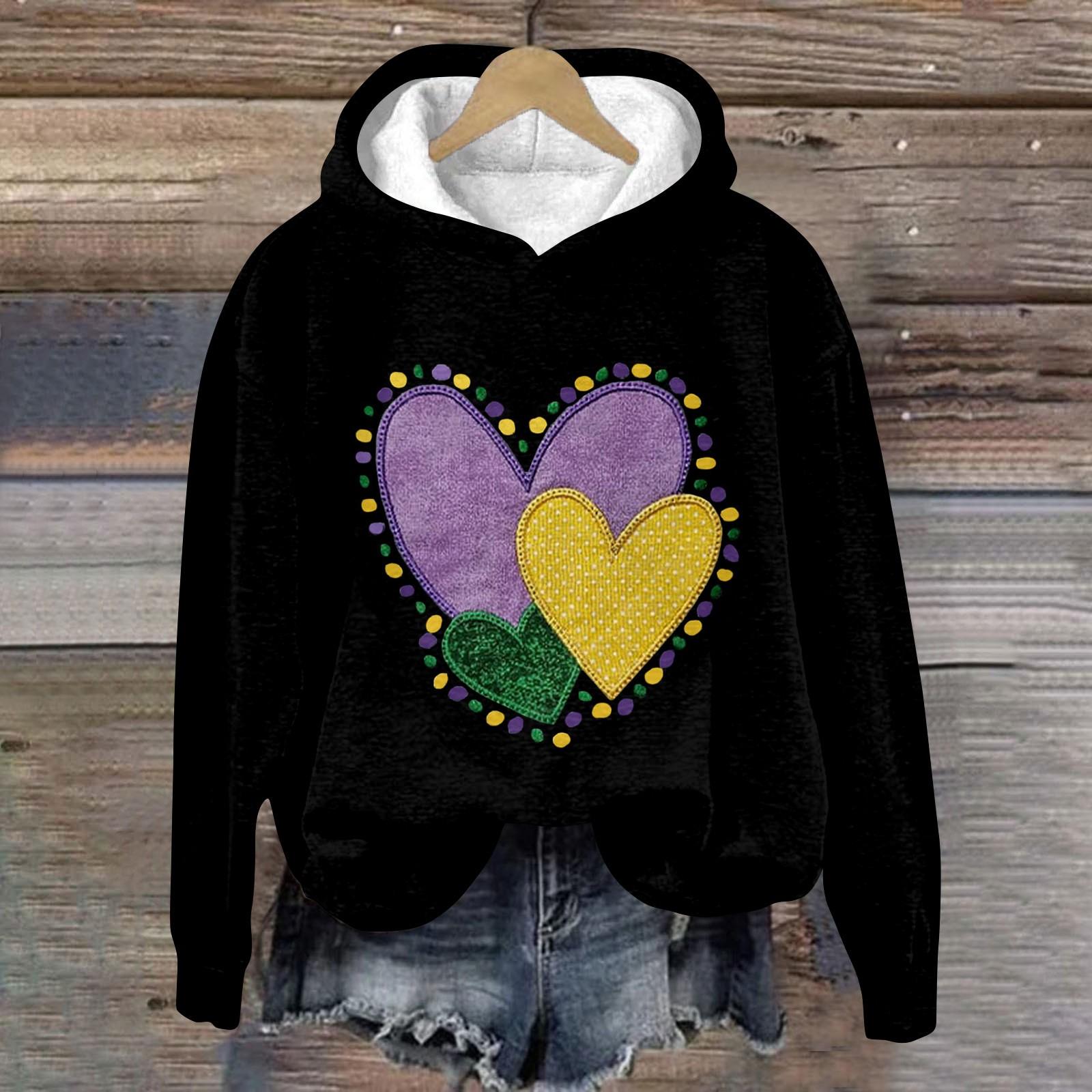 

Женская модная повседневная толстовка с длинными рукавами и капюшоном с карнавальным принтом, толстовка с длинными рукавами и капюшоном XL чёрный