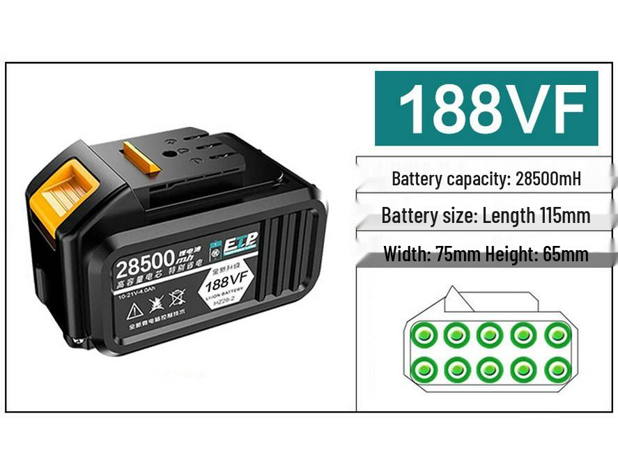 Large Art Lithium Battery for Electric Wrench, Angle Grinder, Hammer, Saw, and Hair Dryer