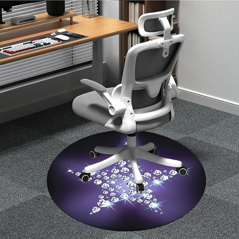 

1pc Diamond Star Chair Carpet for Office, Non-slip, Soft and Durable Office Rug, Perfect for Office yy260131069 80cm by 80cm
