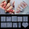 Precise Embossed Pattern Nail Art Silicone Molds 3D Carving Templates For DIY Nail Charms Manicure Embellishment Tool