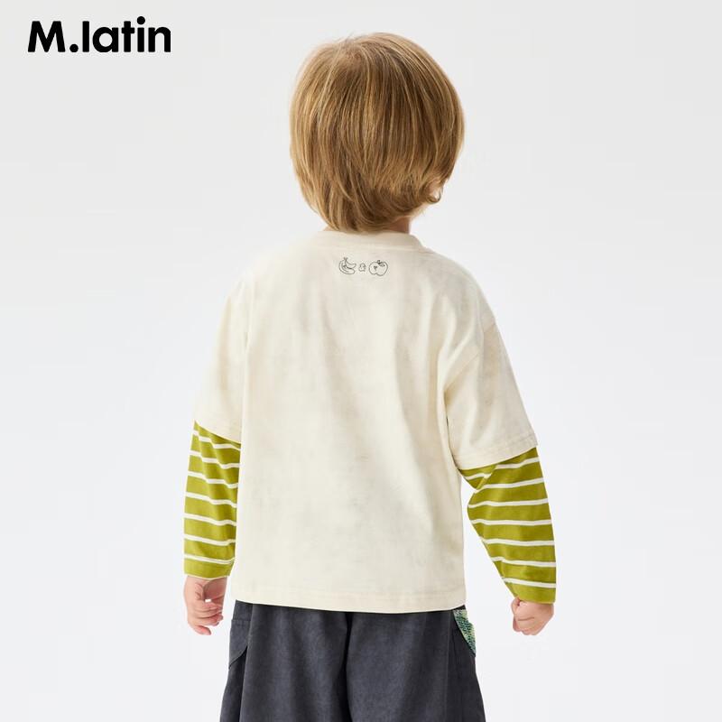 M.Latin Boys  Batik Fake Two-Piece Long Sleeve T-Shirt 120cm