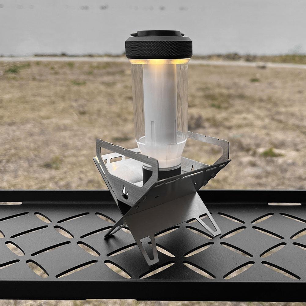 Mini składany kuchenka ze stali nierdzewnej Przenośny uchwyt na kadzidło Kuchenka do aromaterapii na węgiel drzewny na kemping na świeżym powietrzu