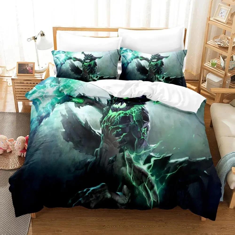 3D Print Fashion Dota 2 Game Bedding Set Boys Girls Twin Queen King Size Duvet Cover Pillowcase Bed Boys Adult Bedroom