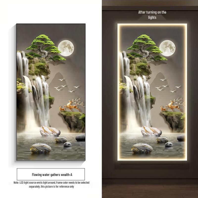 New Chinese Landscape Crystal Porcelain Wall Art