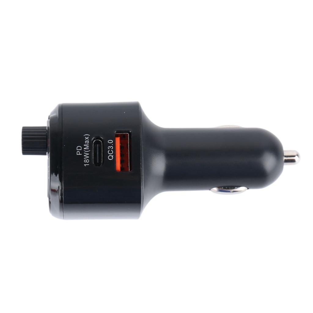 Samochodowy Adapter Bluetooth V5.0 Nadajnik Bluetooth FM Odtwarzacz Muzyki MP3 z Podwójnym Portem Ładowania USB