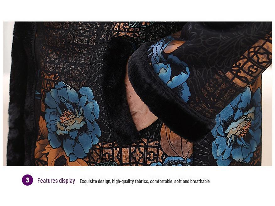 Women's Winter Mink Coat with Velvet Lining – Elegant and Fashionable for Middle-Aged and Elderly Women