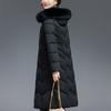 Fashion Winter Jackets Woman Long Parkas Hooded Faux Fur Collar Thick Warm Casual Middle Age Women's Coats