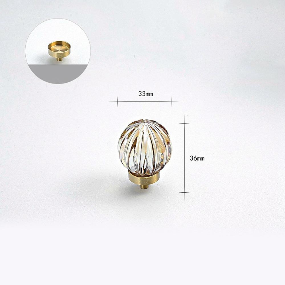Gold Grey Transparent Crystal Cabinet Knobs Durable Excellent Design Crystal Knobs Furniture Dresser Knob for Kitchen Bathroom