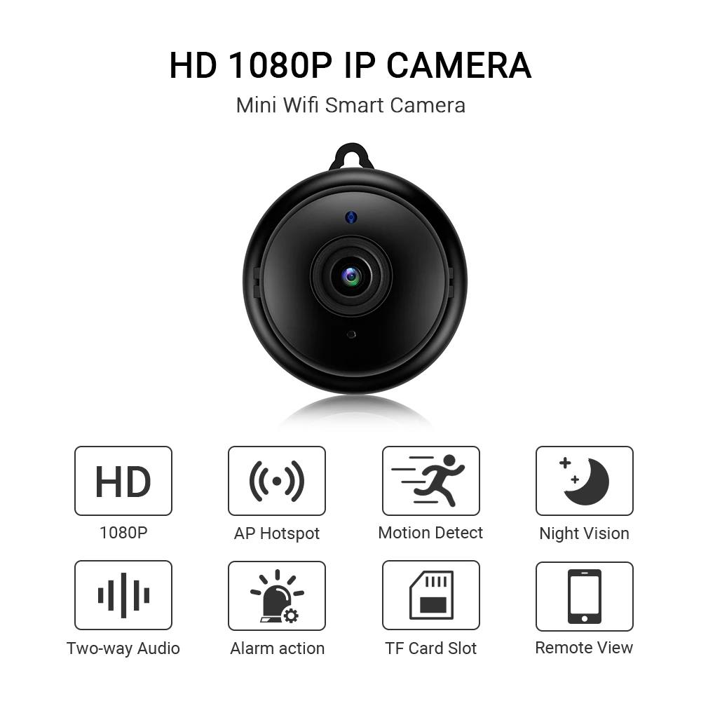 Wireless WiFi Camera, 1080P HD with Night Vision, Two-way Audio Communication, and Motion Detection
