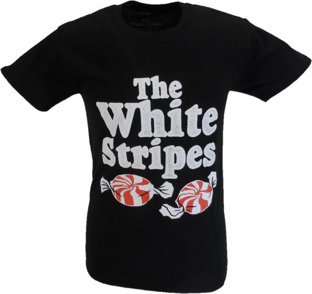 Unisexs Black Official The White Stripes Peppermints T Shirt S
