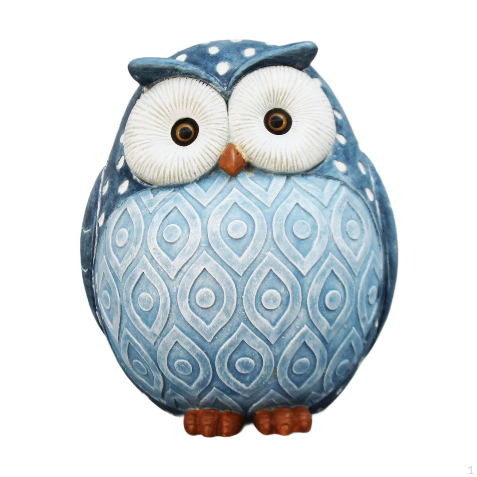 

Статуэтка птицы из смолы, художественная скульптура, коллекционное украшение, статуэтка совы, настольная фигурка для гостиной 11cmx11cmx13.8cm