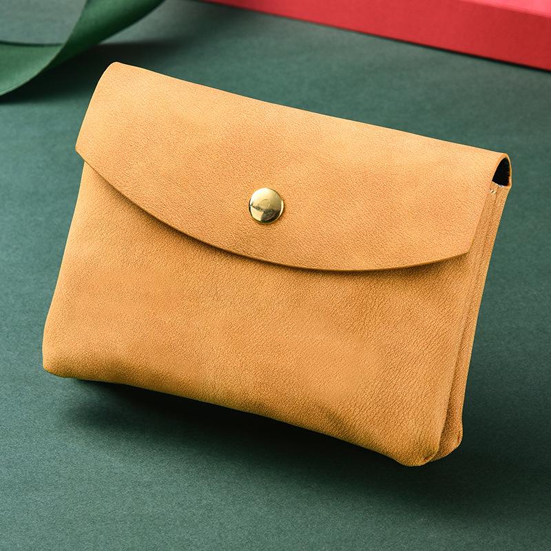 Doppellagige Wechselgeldtasche, Kartenetui für Herren und Damen, große Kapazität, Münzfach, weiche Tasche mit Druckknopf, kleine Mini-Kurzgeldbörse.