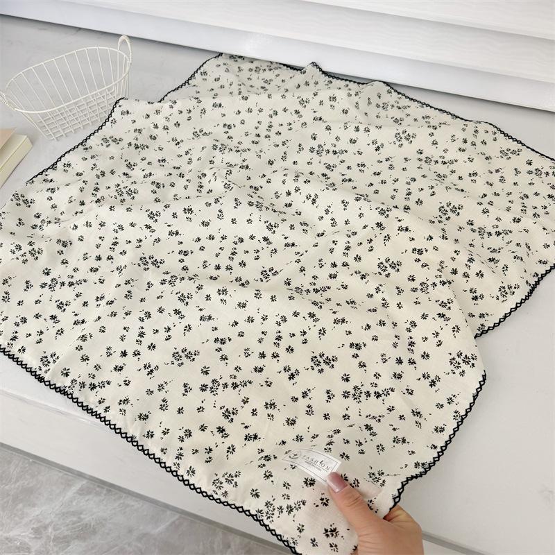 Square Scarf Women High Quality Bandana Female Headkerchief cotton linen Feeling Neckerchief Hijab Shawl Warps Summer Scarves