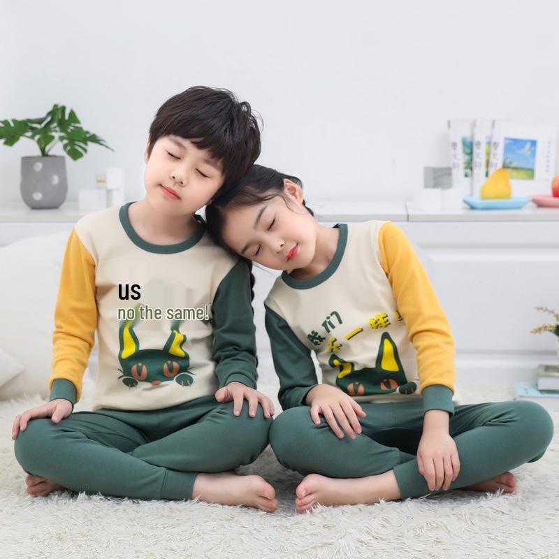 Children's Pure Cotton Underwear and Pajama Set for Girls and Boys – Autumn/Winter Collection