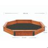 Sandpit - GINGER HOME OCTAGON - Spruce Wood - 199x199x23 Cm - Waterproof Cover