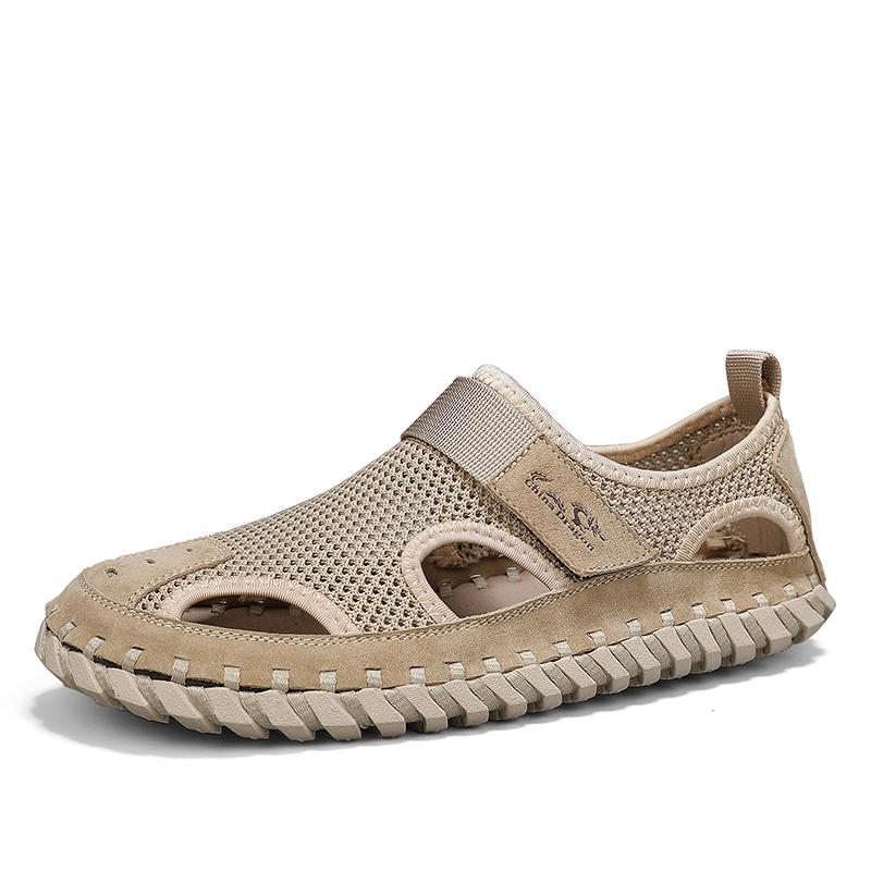 Mode Herren Sommer Atmungsaktive Hochwertige Sandalen Bequem und Rutschfest Coole Pantoffeln Schlichte und Modische Herren Freizeit-Sandalen