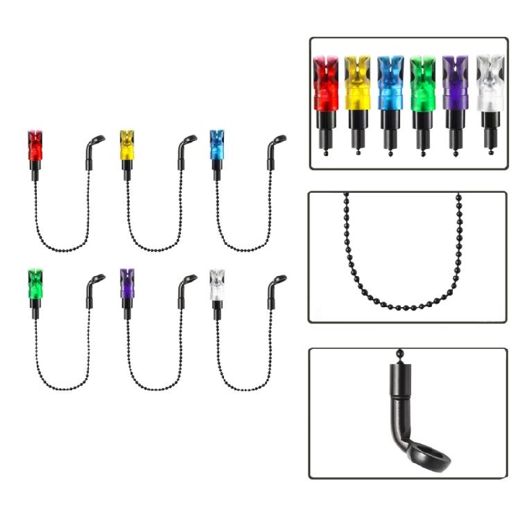 Fishing Bites Detectors Secure Line Grip Mechanism Compacts Chain Fishing Bites Alarm for Travel Convenience
