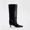 Autumn Winter Street Style Thin Low Heels Women Knee-High Boots Sexy Pointed Toe Casual Party Shoes Long Botas Mujer