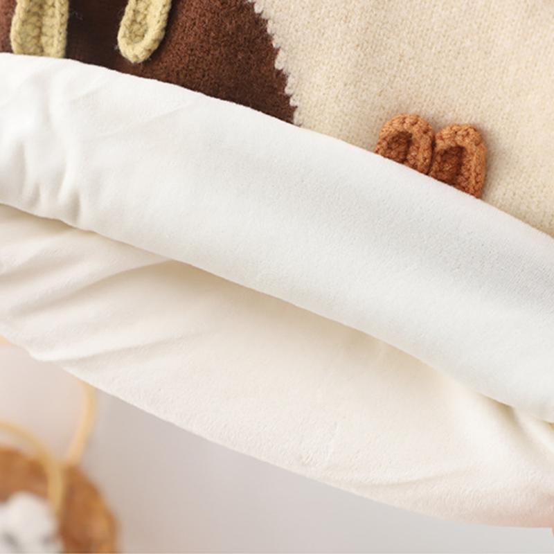 Dětské Oblečení Svetr pro Miminko Zimní Sametový Zesílený Chlapeček Pletený Dlouhý Rukáv Top Svetry