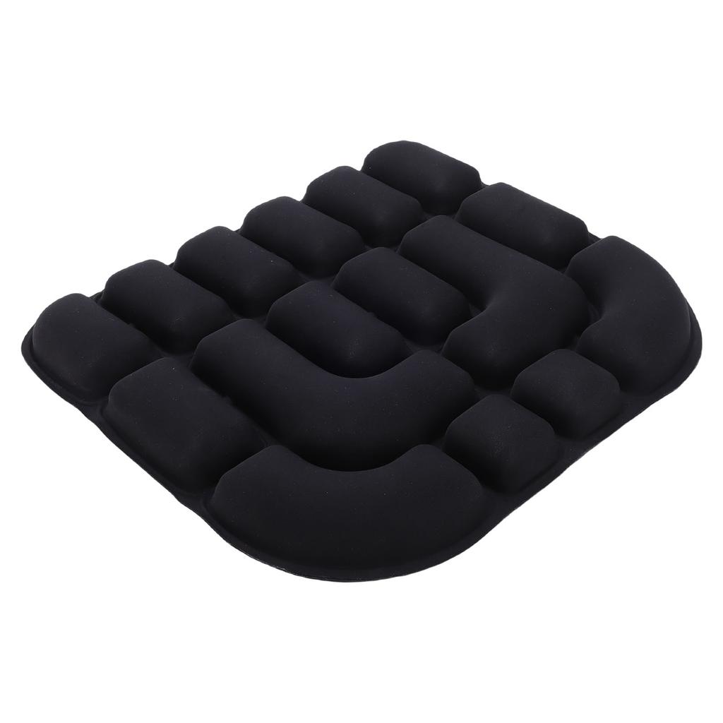 Inflatable Seat Cushion Comfortable Adjustable 3D Air Travel Cushion Portable Black Chair Pad for Driving Office Work