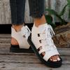 Fashion 2025 Summer Outdoor Breathable Ladies Retro Sandals Platform High Top Luxury Design Fashion Laces Boots Open Toe Soft Sneaker