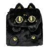 Anderson Cat And Capybara Embroidered Plush Backpack With Zipper Closure For Daily Use
