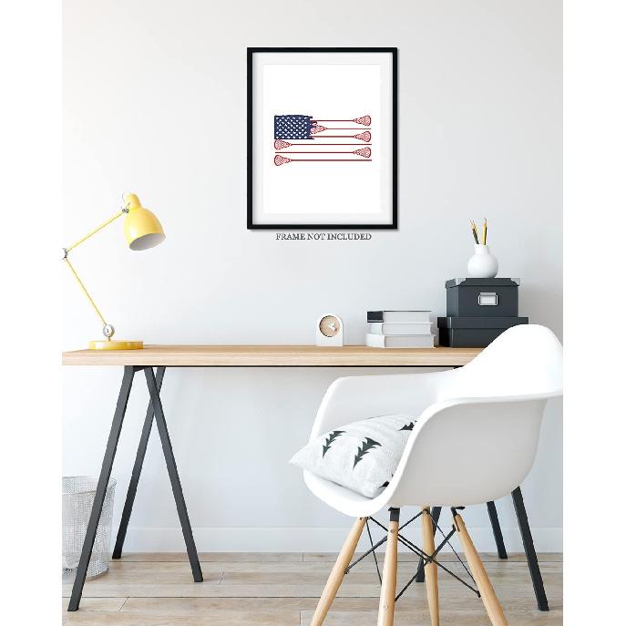 Govivo Lacrosse Wall Art - Lax Poster, Canvas or Print - Lacrosse Art Gifts for Lacrosse Players - Lacrosse Coach Gifts - Lacrosse Wall Decor for