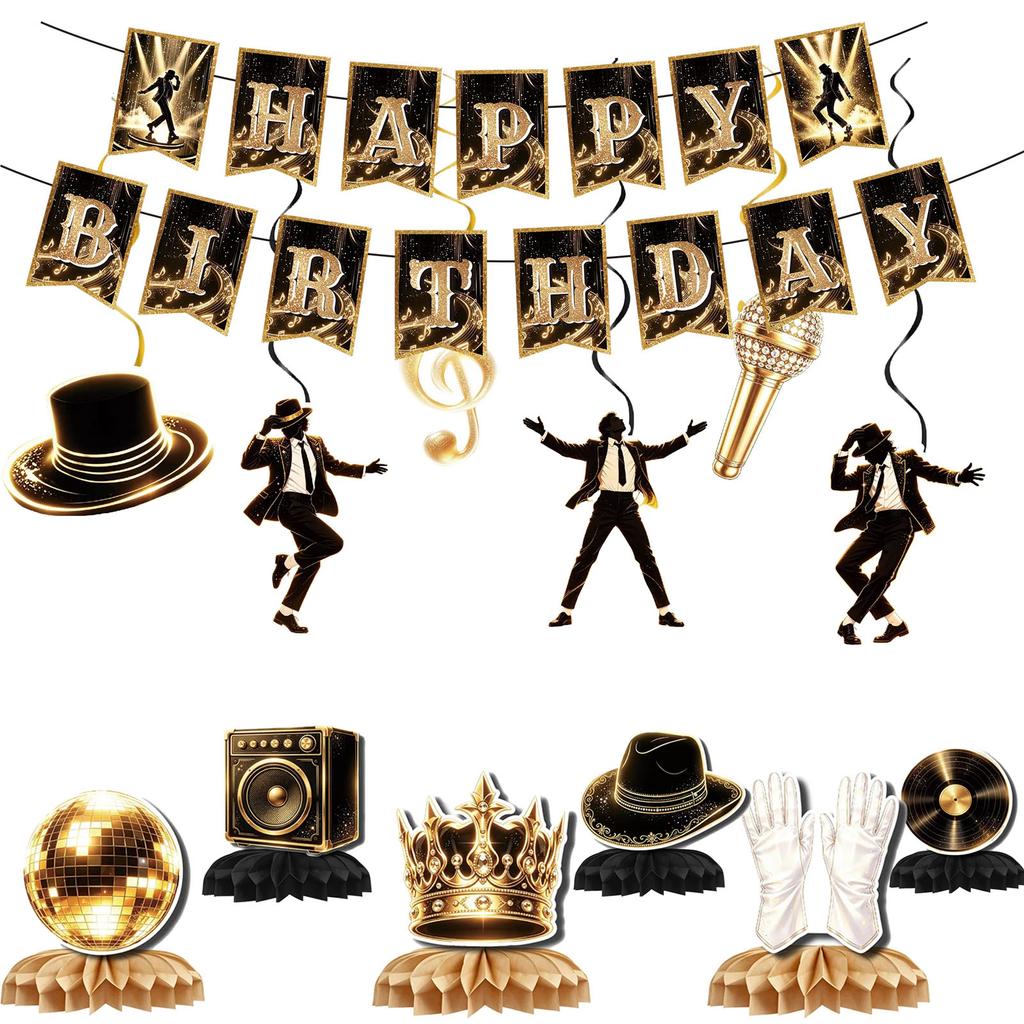 Music Theme Birthday Party Decoration Supplies with and Disposable Tableware