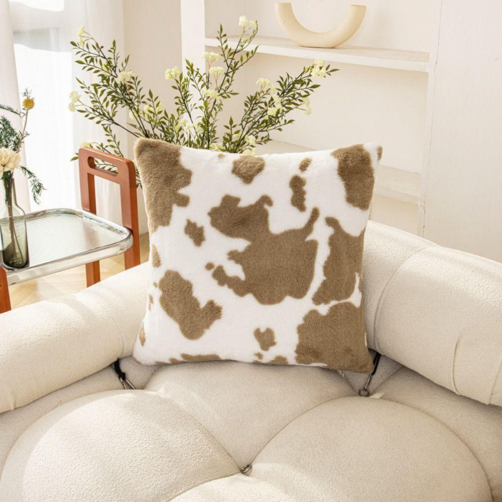 Fluff Cow Pattern Pillowcase 45CM Cushion Cover Home Decor Throw Pillowcover Sofa/Bed