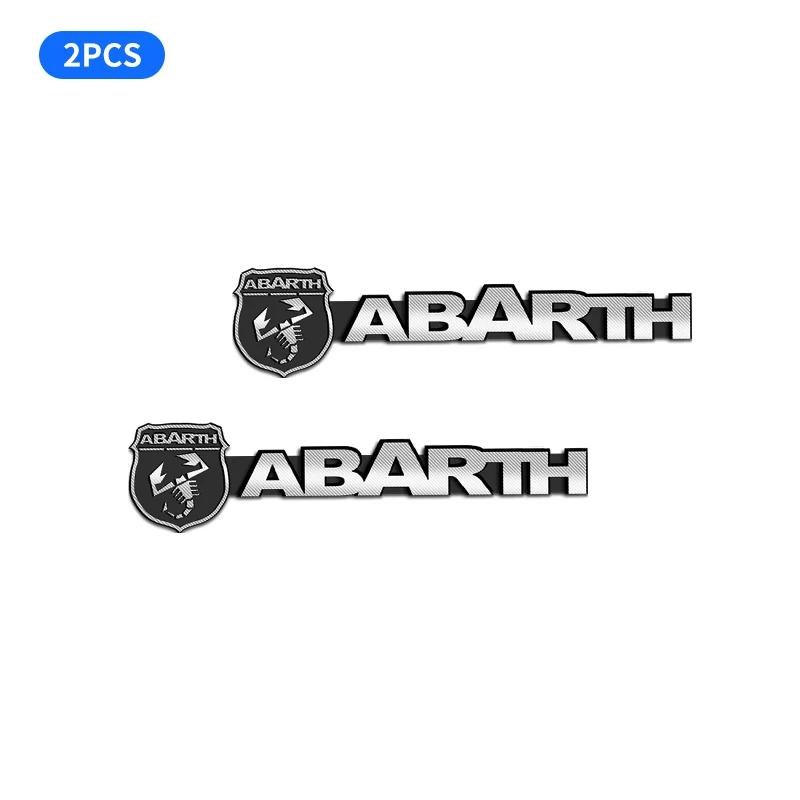 2/4Pcs 3D Aluminum Car Audio Stereo Speaker Badge Emblem Sticker For Abarth Punto 124 125 500 Fiat Viaggio Car Accessory
