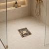 Square Floor Drain Brass Strainer Cover Grate Antique Bathroom Waste Drain  Kitchen