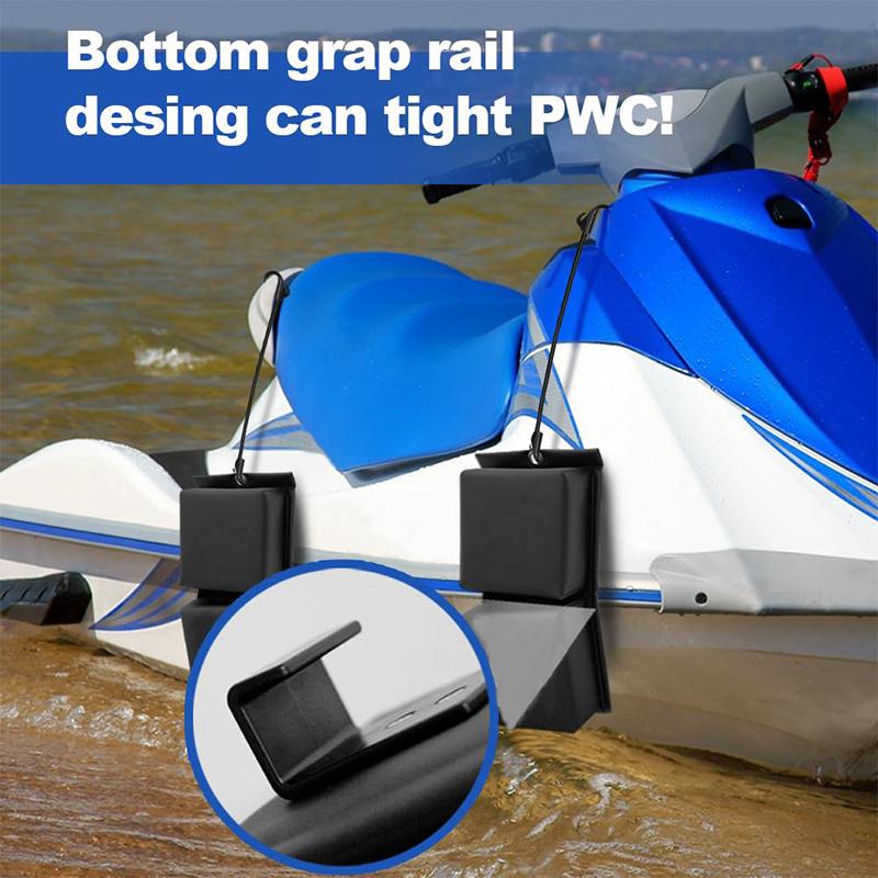 2Pcs/Set Fender Bumper Boat Dock Fender Protector with Elastic Cords for Docking PVC Black Protector Sturdy Safe Jet Ski Bumper