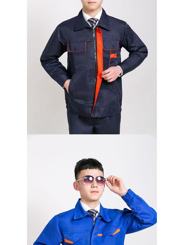 Men's Durable Long Sleeve Workwear Set - Comfortable Anti-Wear Auto Repair Overalls for Spring & Autumn