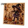 Cozy Seasonal Wall Display Halloween Faux Pearl Art Kit, Cute Ghost Skeleton Painting Whimsical And Pumpkin DIY 3D Craft Kit for Adults, Fall