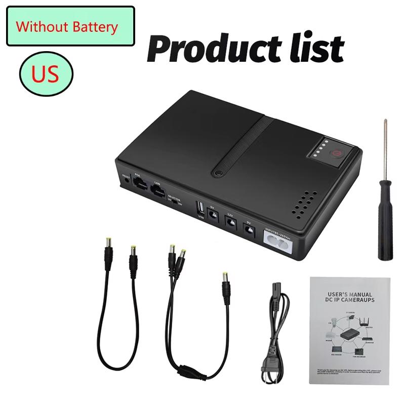 DC1018L Uninterruptible Power Supply 18W and Replaceable 18650 Battery Desgin - 5V 9V 12V Output for Router Modem Backup Power