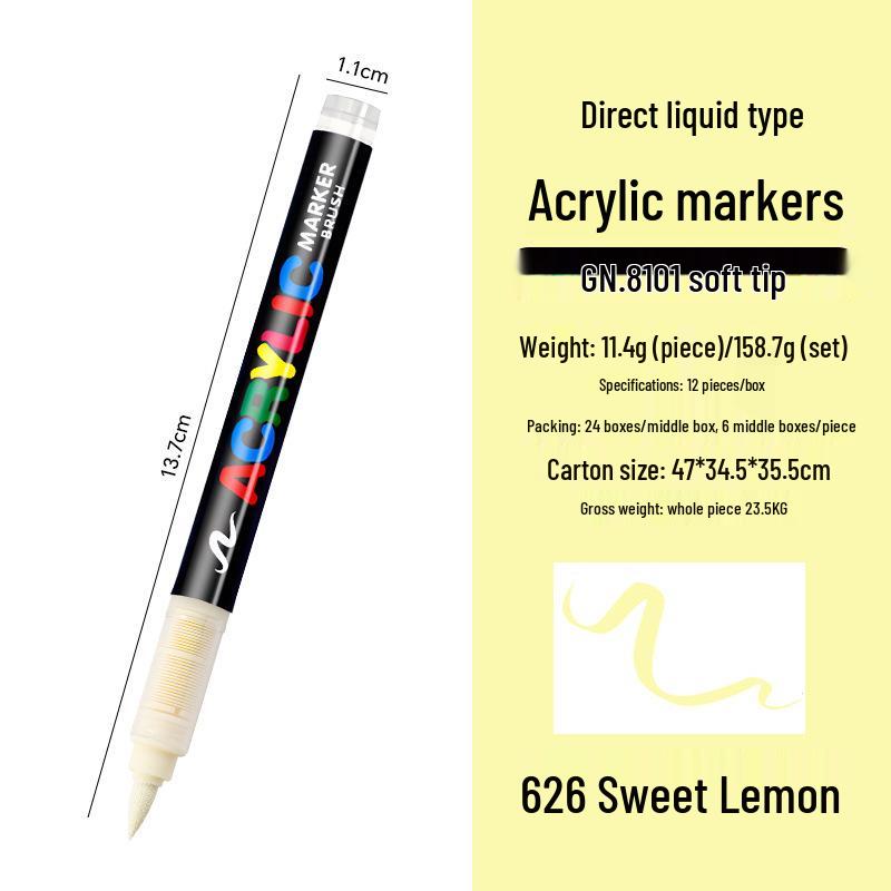 Guangna 8101 Liquid Acrylic Marker Pen, 120/240 Colors, Soft Tip for Student Art & DIY Graffiti