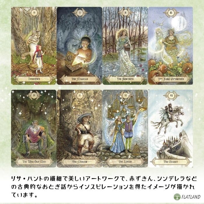 Märchen-Tarot, Tarot-Leseanleitung, Japanische Bedienungsanleitung enthalten, Authentische Tarotkarten, 78 Karten