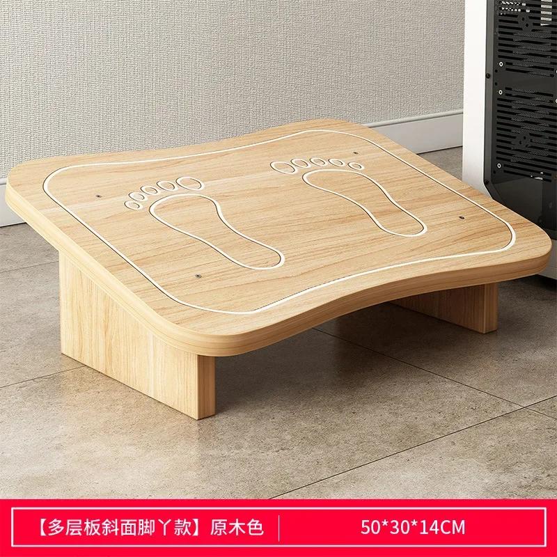Office Footstool Household Creative Tiptoe Piano Footstool Ergonomic Footrest Under Computer Desk Footrest Wooden Foot Pedal New