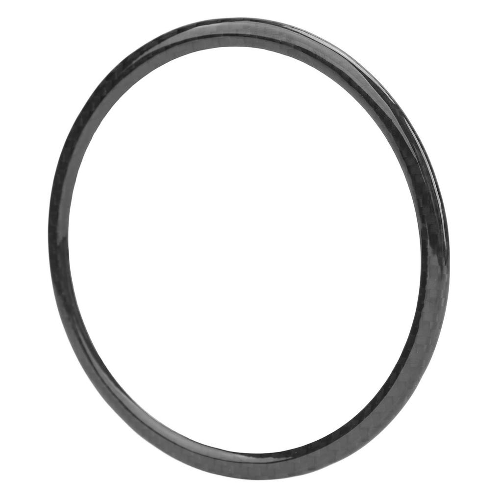 Lenkrad-Zierring Kohlefaser Lenkrad-Mittelteil-Ring Aufkleber Ersatz für Fiat 500 2020 bis 2023