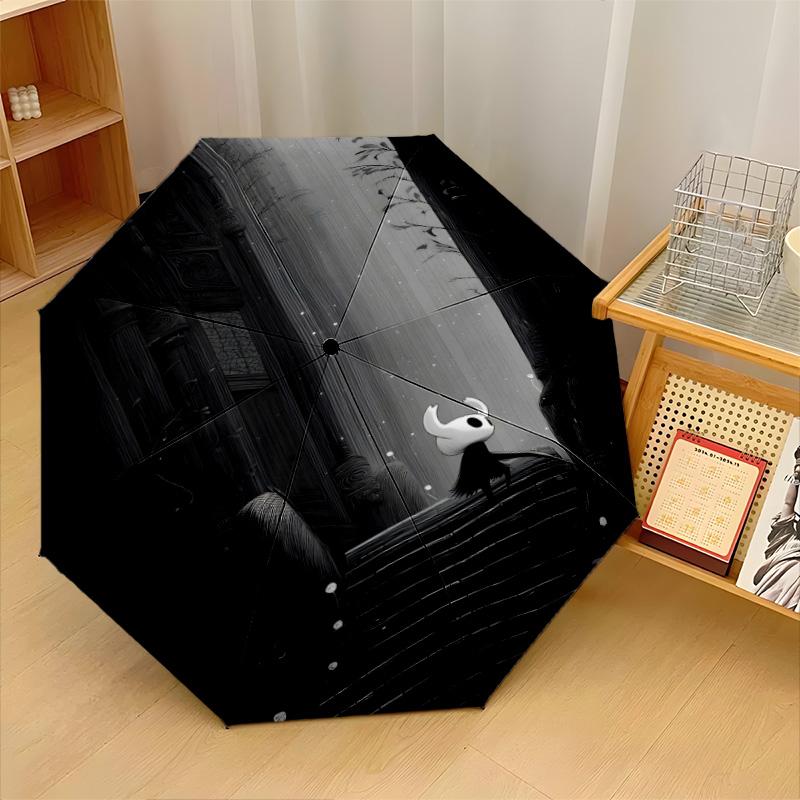 Hollow Knight Windproof Auto 8 Rib Folding Umbrella Portable Outdoor Parasol