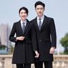 Teluoman Unisex Black Winter Wool-Feel Coat