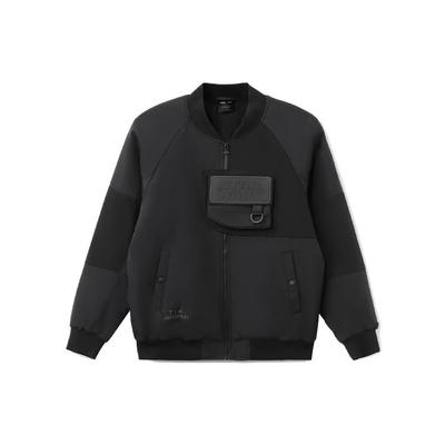 Li Ning X Star Wars Lässige einfarbige lockere Jacke Herrenjacke Schwarz AJMR053-1