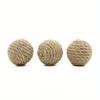 3pcs natural hemp ball box and chasing toy indoor cat products handmade cat ball, pet hemp rope ba