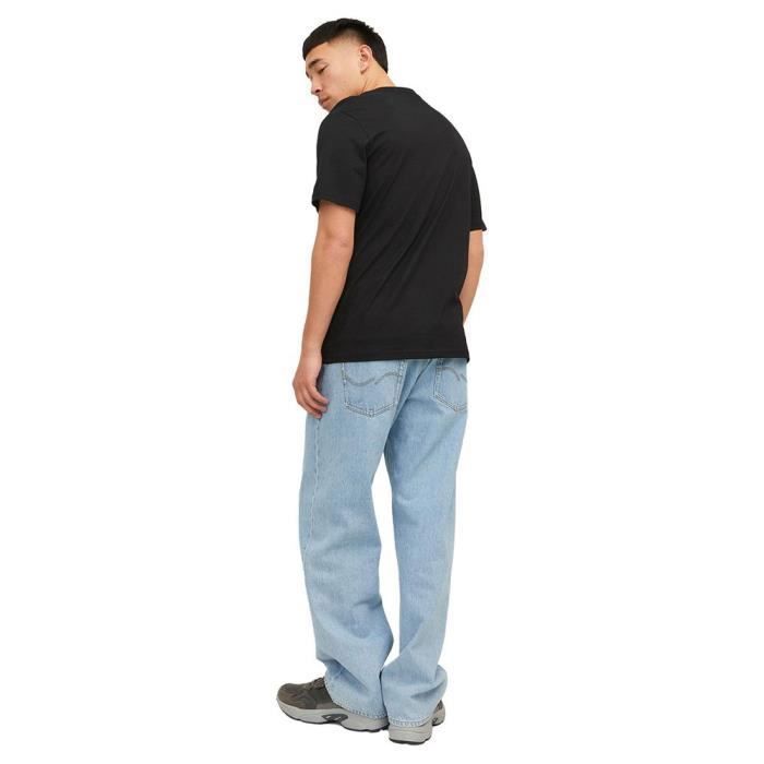 T-shirt homme - JACK &amp; JONES - A-S Jorvesterbro Tee S - Noir - 100% coton - Manches courtes