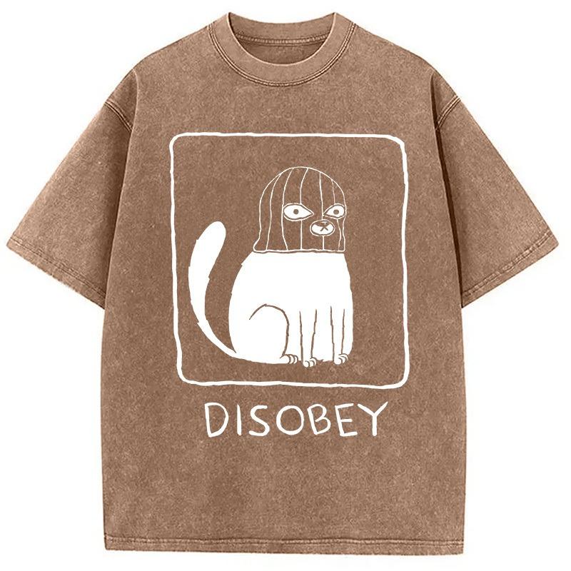 

Men s Summer Cotton Washed Acid T-shirt Casual Loose Funny Cat Printed Harajuku Hiphop Korean Tunics Fashion Tops Chic 3XL