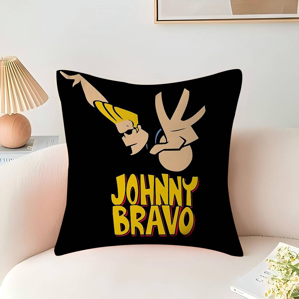 Cartoon J-Johnny Bravo Pillow Cover Sofa Cushion Cover Home Room Decoration Children Gift